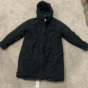NWT Women’s Calia Hooded Parka Size Small Pure Black